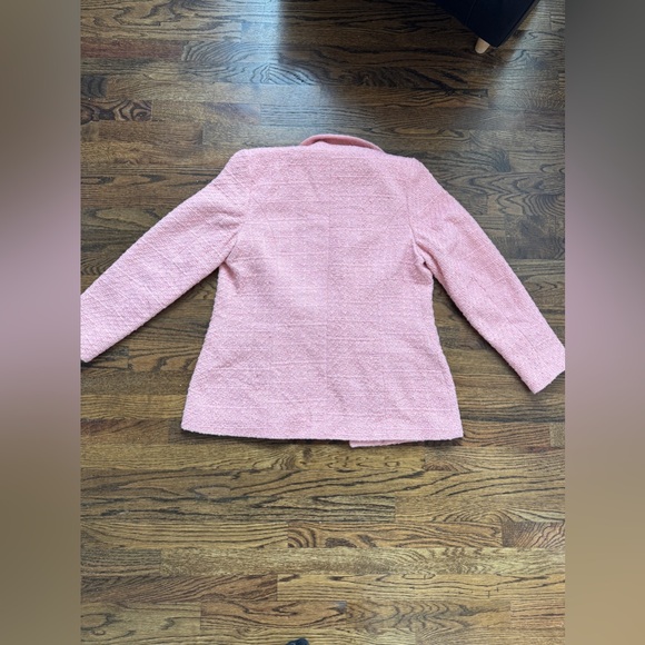 River Island Pink Tweed Blazer – Elegant Chanel-Inspired Style NWT - Picture 8 of 14